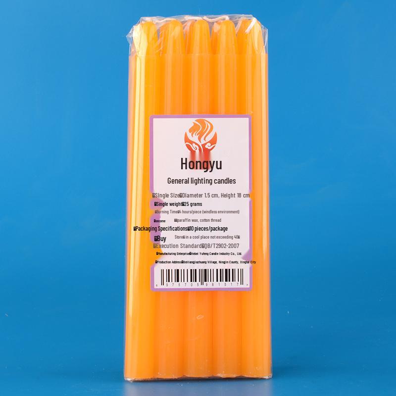 Smokeless Deodorizing White Candles for Power Outages and Buddha Offerings