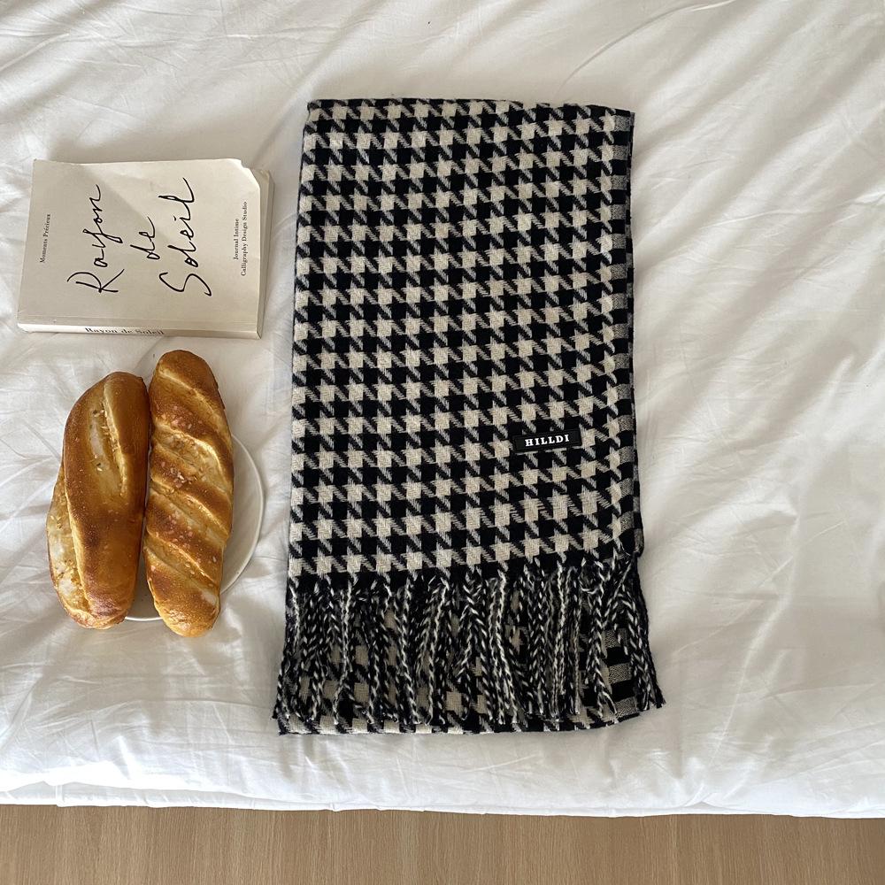 2025 Winter Red Plaid Imitation Cashmere Scarf - Warm Neck Warmer for Women & Couples