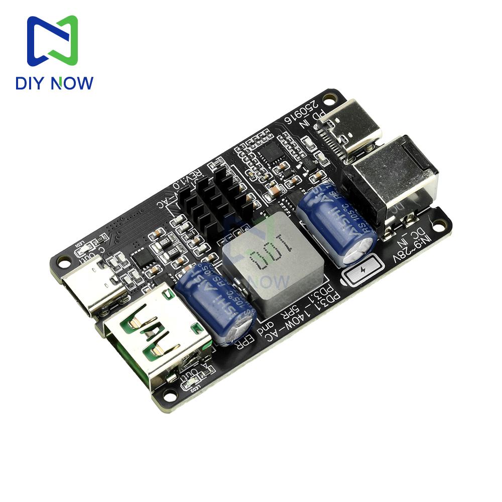 PD 140W High-Power DC Step-Down Charging Module Dual-Port Fast USB Charger Full Protocol Fast Charging PD3.1, QC3.0, QC4, QC4+