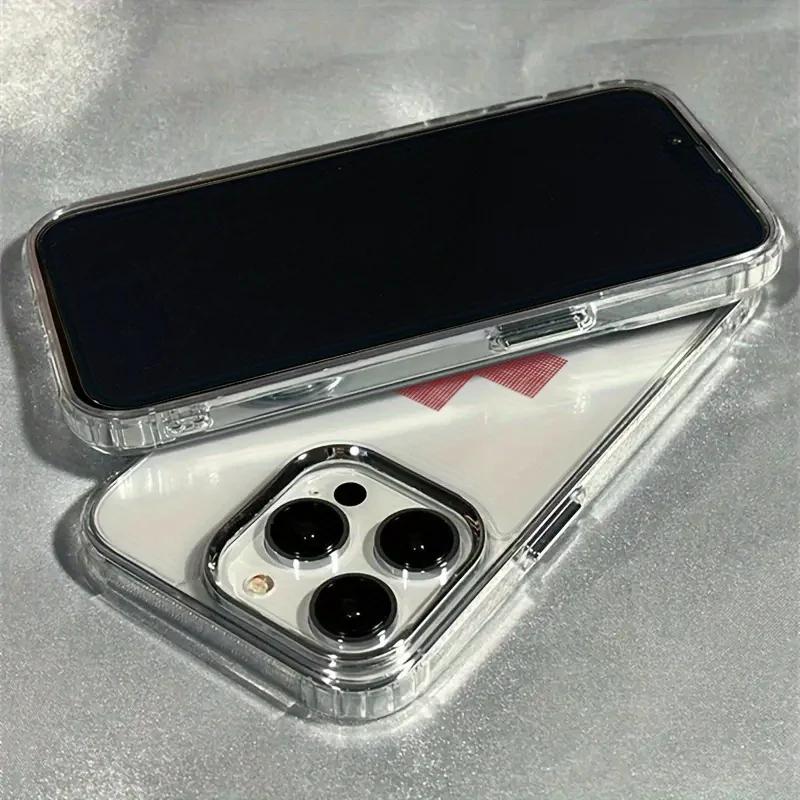 INS Retro Heißer Verkauf Rotes Kreuz Design Muster Handyhülle für iPhone 17 AIR 16 15 14 13 12 11 PRO MAX XSMAX XR 7 8 PLUS Y2K Hülle