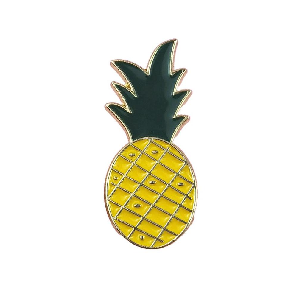 Rainbow Geometric Pineapple Brooch – Cute Cartoon Drip Oil Design Alloy Badge