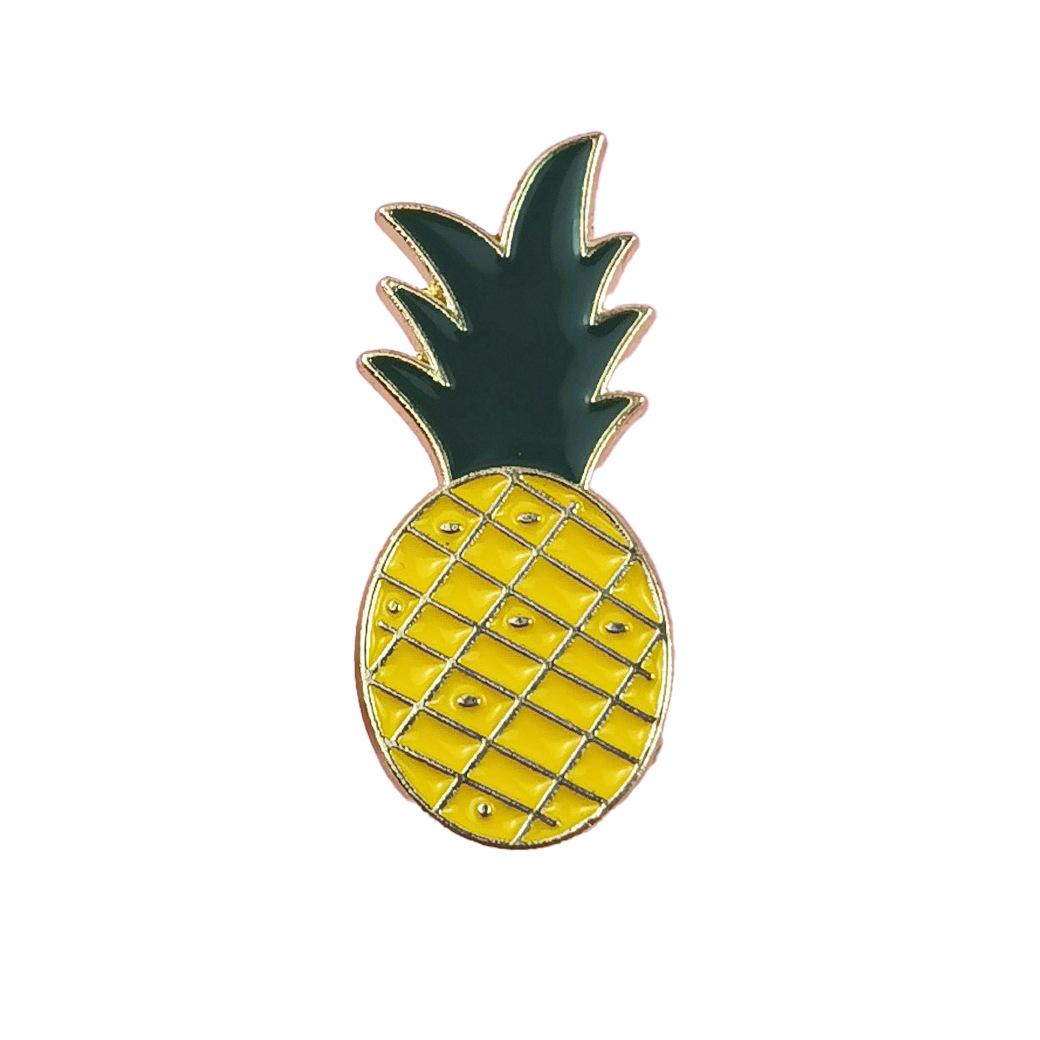 Rainbow Geometric Pineapple Brooch – Cute Cartoon Drip Oil Design Alloy Badge