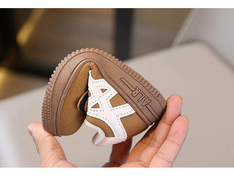 Two-Layer Cotton Velvet Baby Soft Sole Running Shoes, Warm Winter Sneakers for Boys & Girls, Toddler Trainers