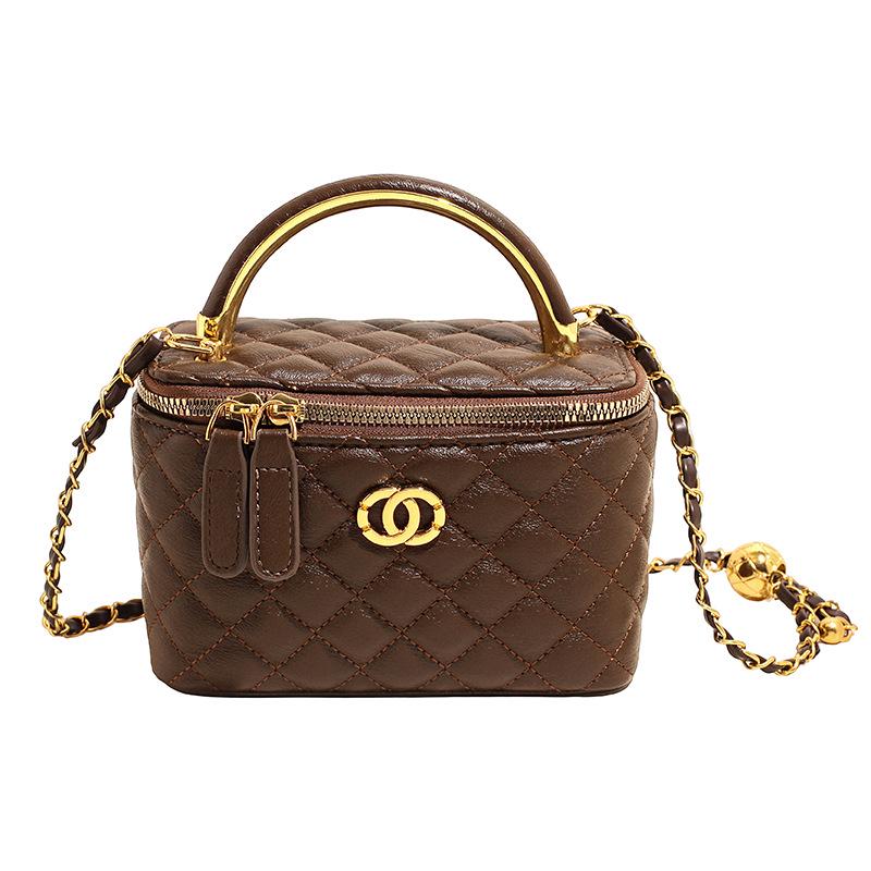 

Компактная сумка-тоут через плечо с цепочкой - Мини/Маленький квадратный дизайн, Большая вместимость, Модный новый стиль