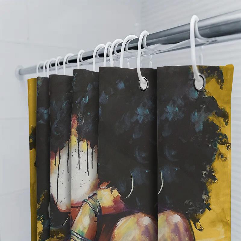 Boho Shower Curtain Nature Landscape Art Washable Bathroom Decor Farmhouse Home Textile Modern Abstract Wall Hanging Backdrop