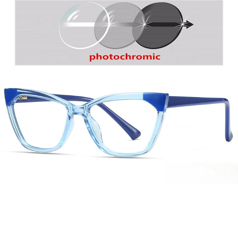 Spring Hinge Blue Light Blocker Cat Eye Presbyopic Glasses Women Fashion  Farsighted Eyeglasses Magnifier +0.25 +0.5 To +6.0