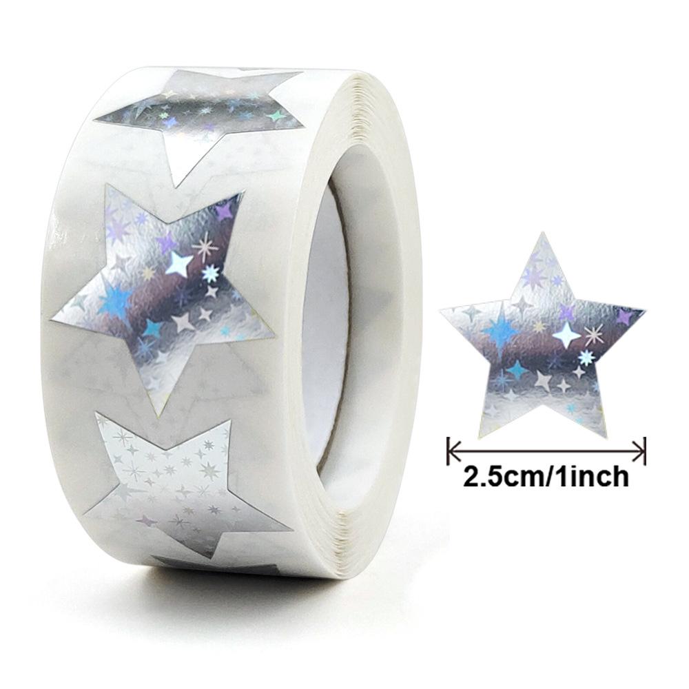 500pcs Glitter Star Stickers for Kids Reward Foil Student Behavior Planner Classroom Incentive Supplies Christmas Decorate Gifts