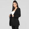2 Pcs/Set Lady Formal Coat Pants Set Long Sleeves Slim Fit