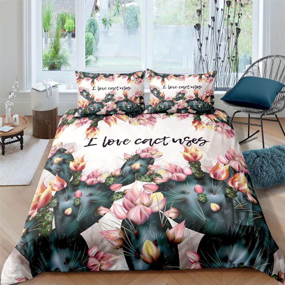Red Rose Duvet Cover Set Red Flower Gray Background 3D Comforter Cover Valentine's Day Gift King Queen Size For Girls Women Kids