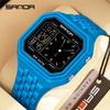 SANDA Fashion Electronic Watch Men's 50m Waterproof Night Light Multi Functional Student Trend Dual Screen Sports Watch