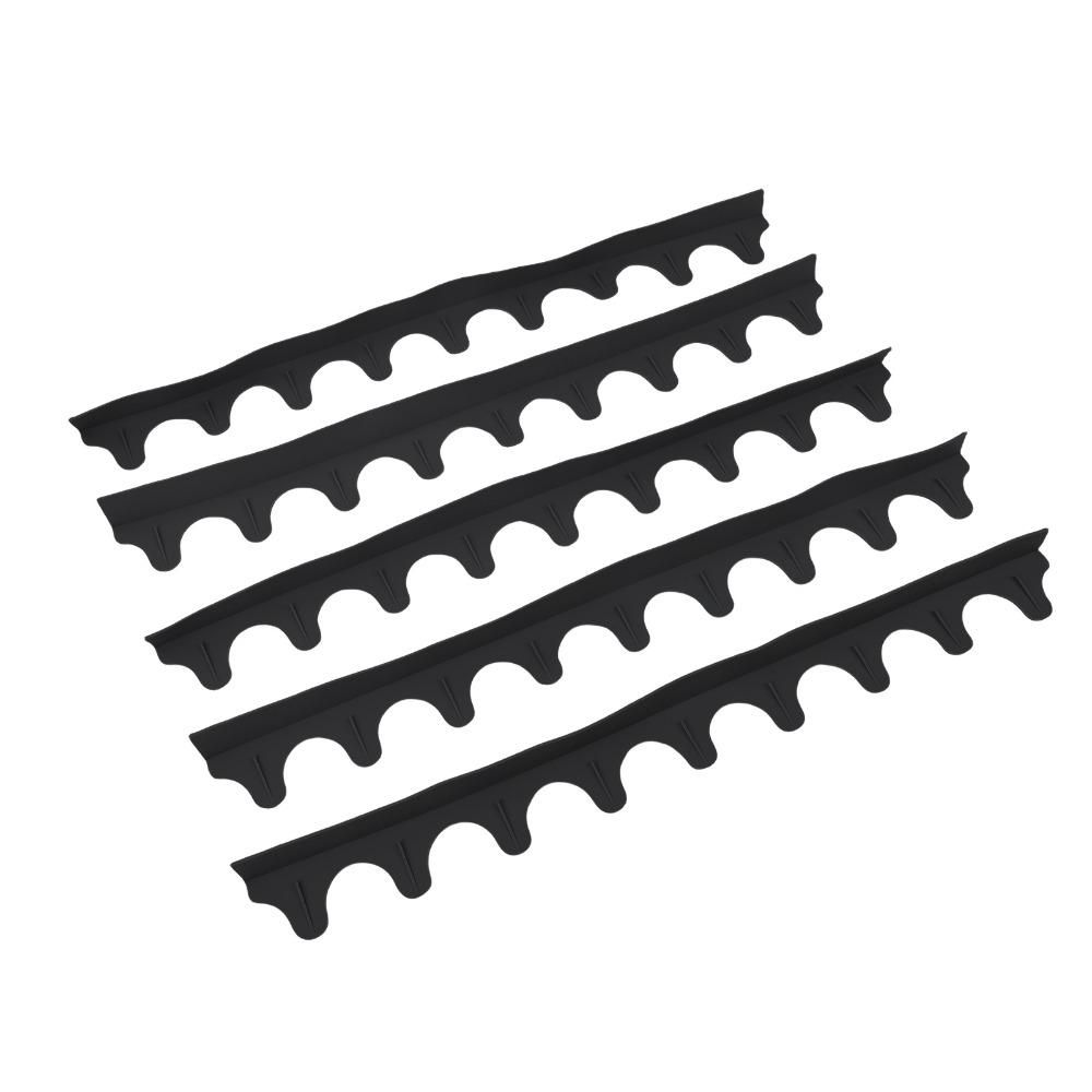 5 PCS Heat Resistant Kitchen Gap Filler Black Oven Gap Cover Durable Stove Gap Cover Stovetop Oven