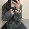 Milky Soft Glutinous Women's Sweater: Spring/Autumn 2025, Plus Size for Curvy Figures, Stylish Bright Silk Short Knitwear.