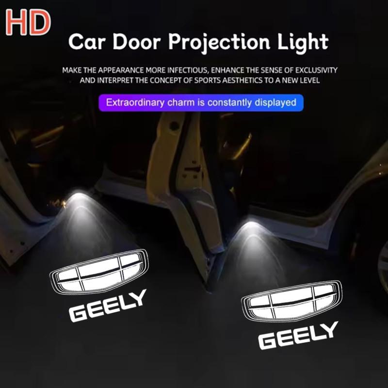 

2X Wireless Led Car Door Welcome Laser Projector Logo Ghost Shadow Light For Geely Boyue EC718 RV X7 Atlas NL3 X70 GL GS 7 EC715