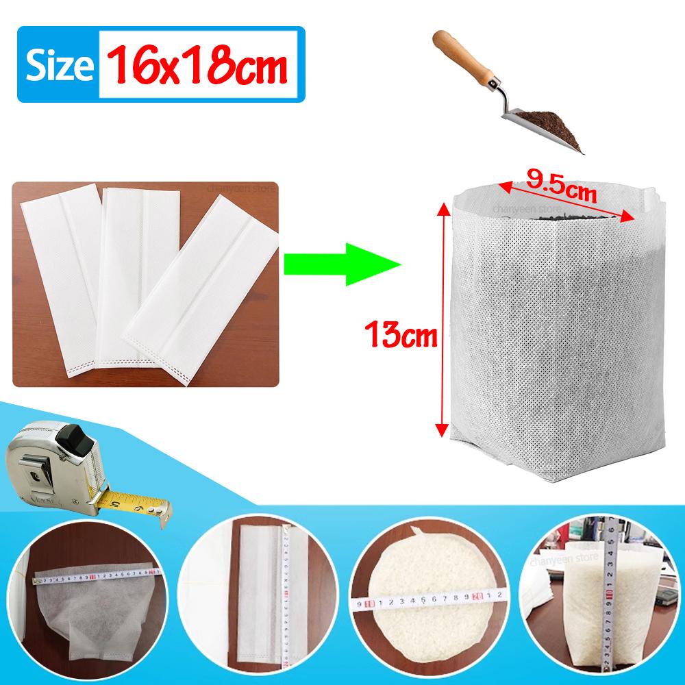 100-500Pcs Biodegradable Nursery Bag Plant Grow Bags Non-woven Fabric Seeds To Sow Flower Pots For Home Garden Accessories Tools