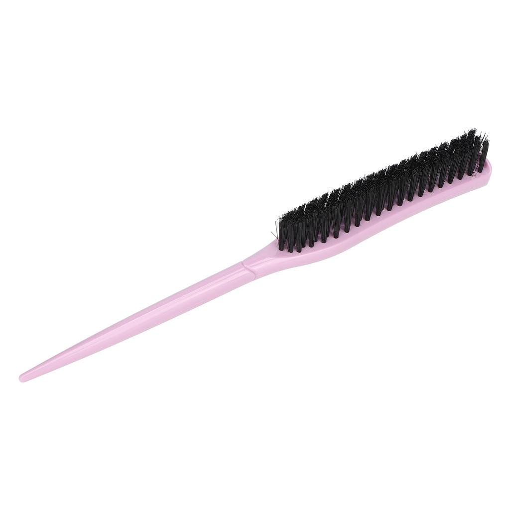 Teasing Hair Brush Hair Care Portable 3 Row Teasing Brush for Beard Salon Travel Home Light Purple