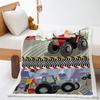 Cartoon Car Construction Car Lamb Fleece Crystal Fleece Children's Blanket Blanket
