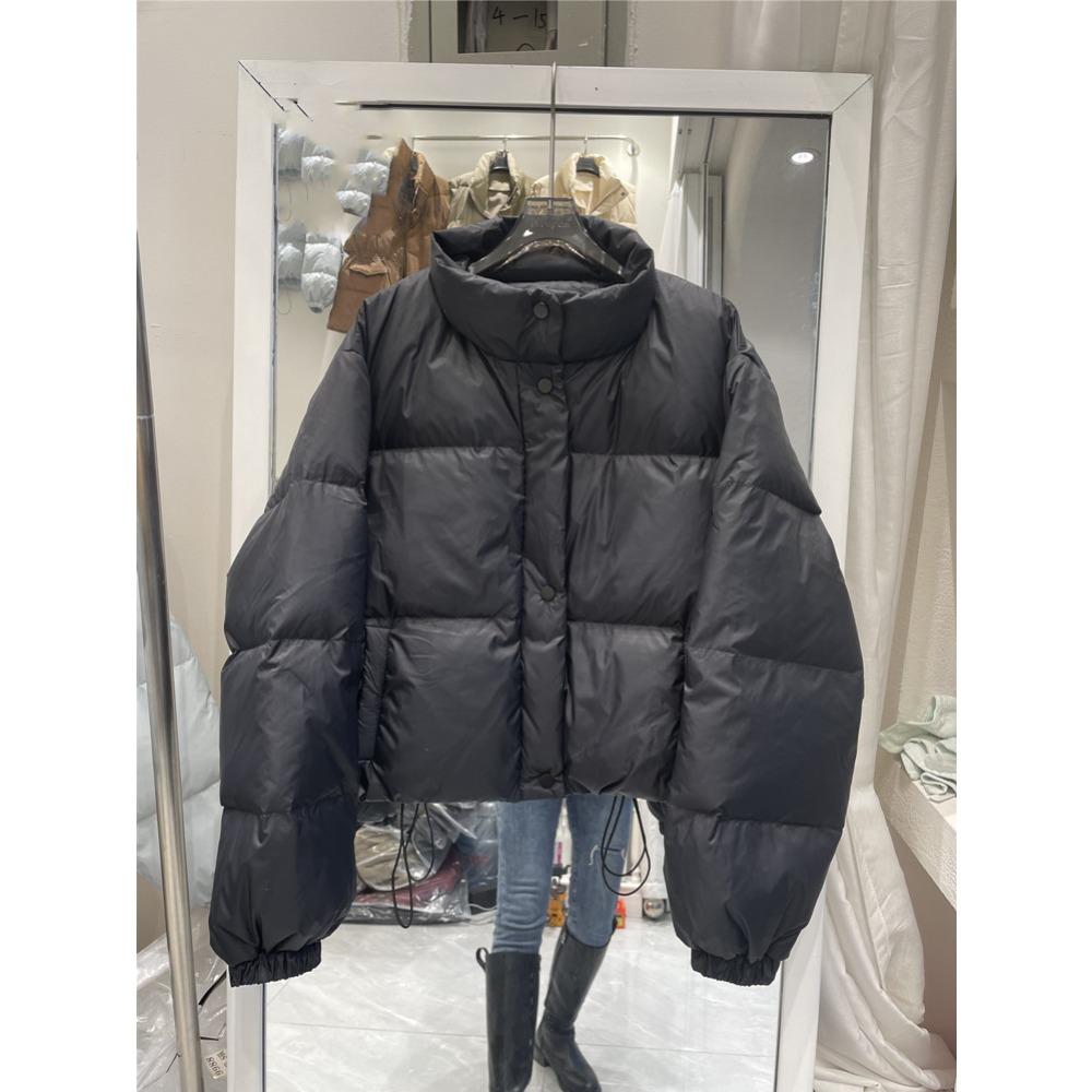 Small Korean Version of the New Cotton-padded Jacket for Women, Short Stand-up Collar, Loose Fashion Glossy Cotton-padded Jacket for Women