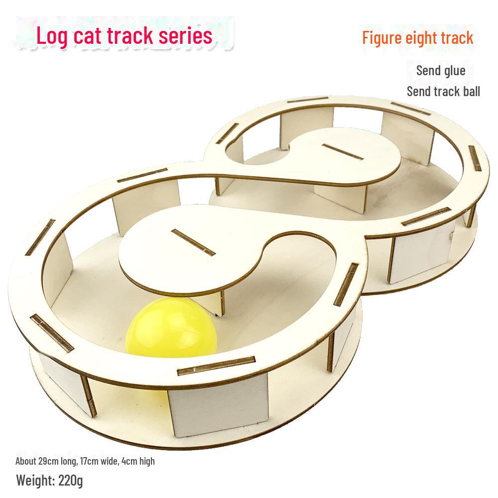 Interactive Solid Wood Cat Toy with Climbing Frame and Nest