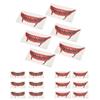 Autocollant de Tatouage Bouche Horreur DIY Grande Bouche Halloween Farce Maquillage Tatouage Temporaire pour Soirée Cosplay