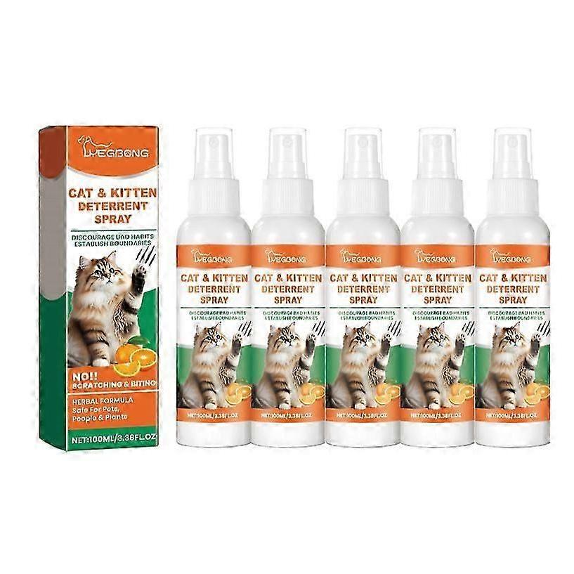 100ml Cat Deterrent Spray Natural Scratching Cats Anti Scratch Spray No Stimulation Orange Fragrance Sofa Furniture Protectors