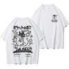 Unisex Women Cartoon TShirts 2024 Summer Harajuku Kawaii Cat Printed Short Sleeve Tees Couple Streetwear Loose Y2K Tops 62454