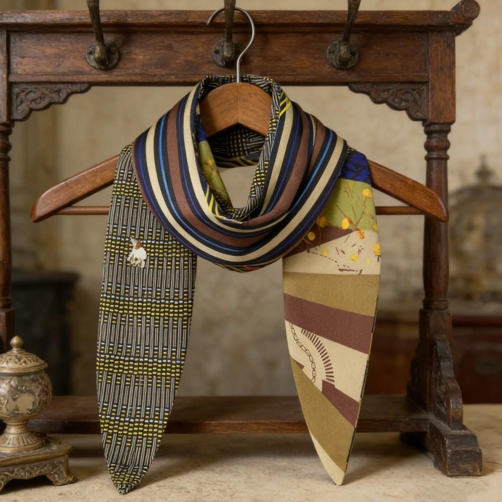 Printed Neckerchief Scarf Long Handbag Decorative Accessories Stylish Skinny Scarf  Hair Accessory