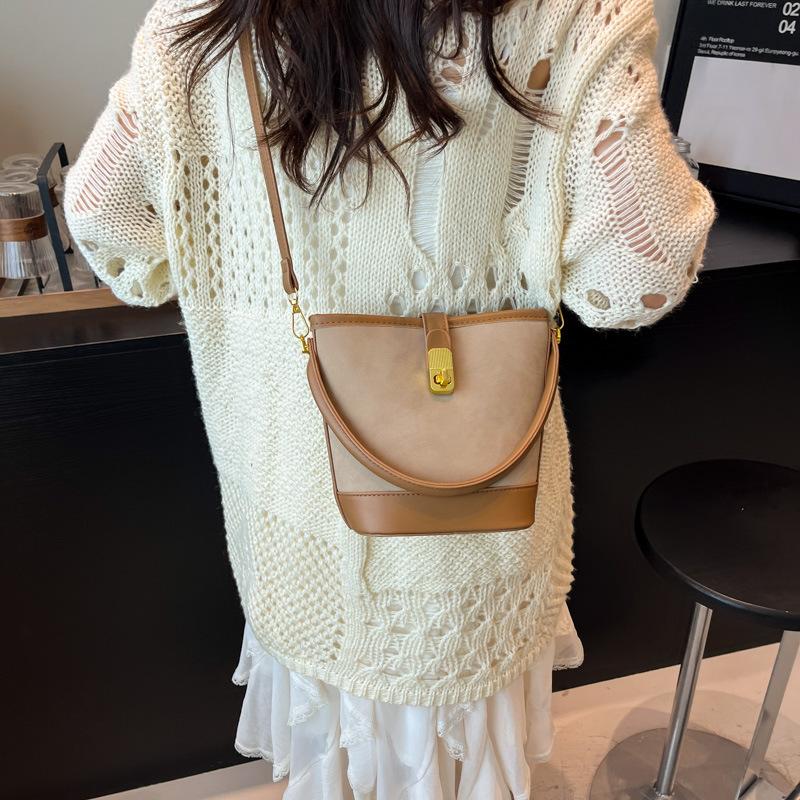 High-end fashion handbag bag women's new summer simple bucket bag niche messenger shoulder bag