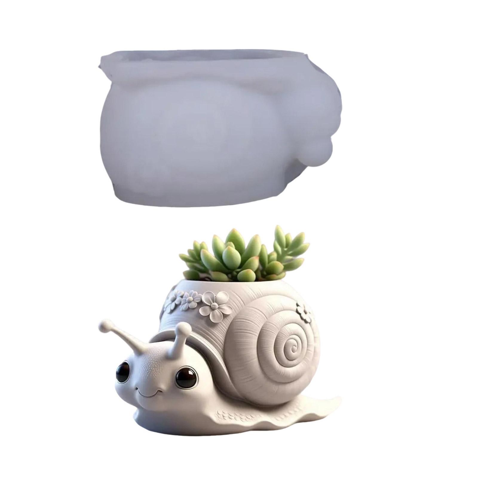 

Гибкая силиконовая форма для кашпо в форме улитки для заливки смолы, бетона, цемента и декоративный контейнер для свечи