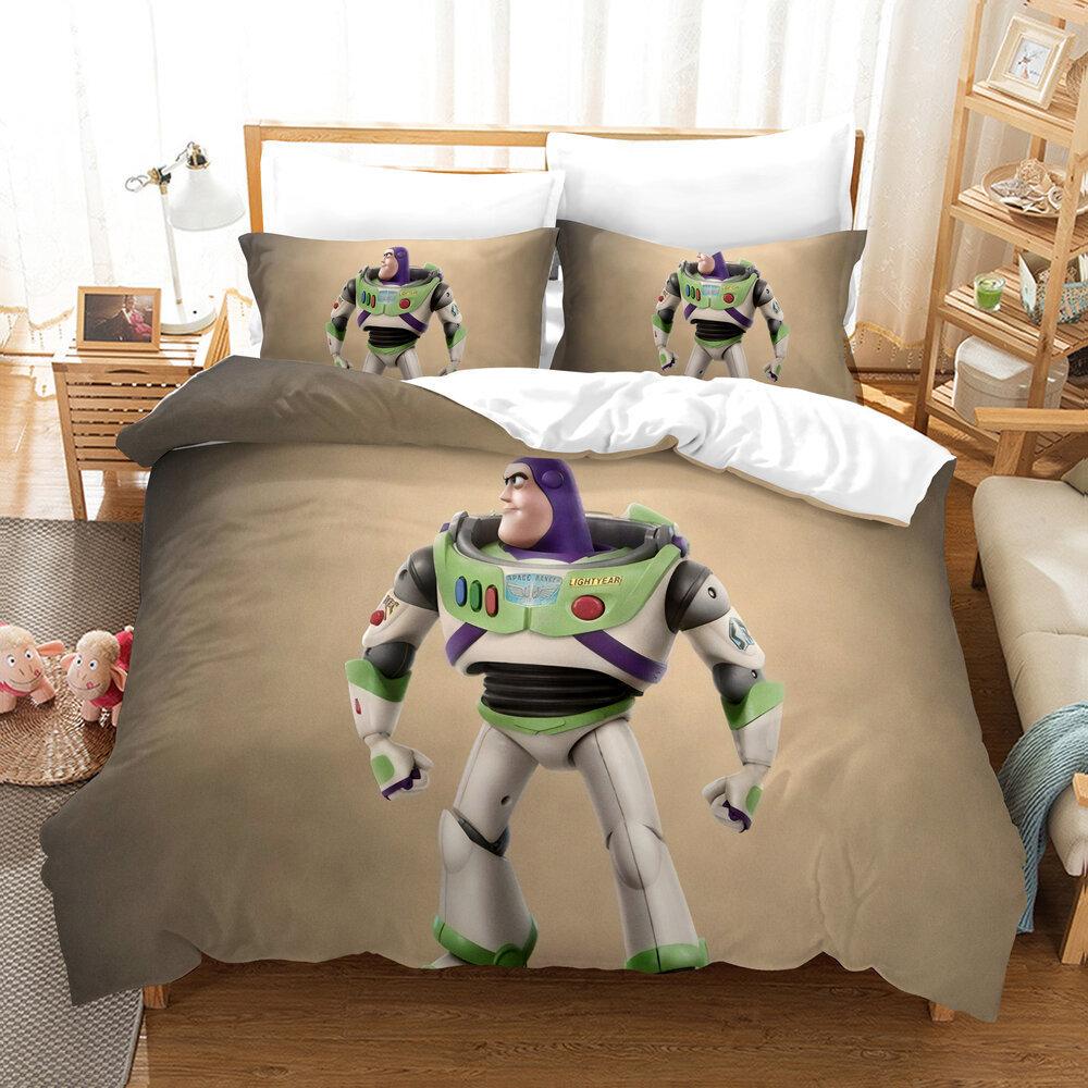 Factory 3D Digital Printing Quilt Set Three-Piece Cartoon Animation Thickened Grinding Kit