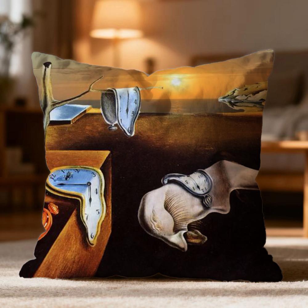 Popular S-Ssalvador dalied Cushion Cover Soft Washable Pillow Case Multi-Scene for Couch Bed Travel Office Use