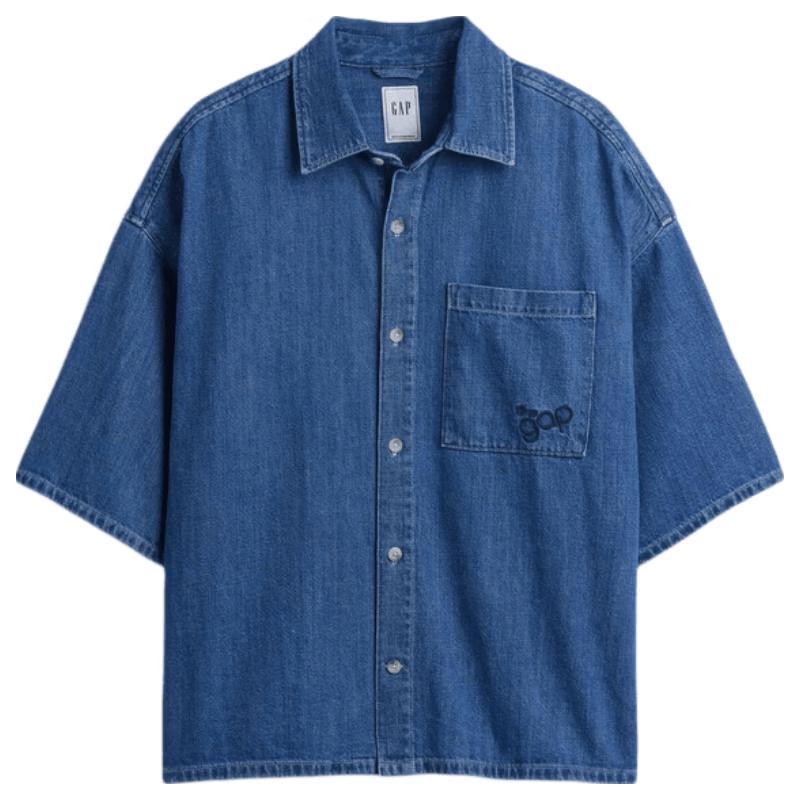 GAP Men s Embroidered Logo Short Sleeve Shirt M