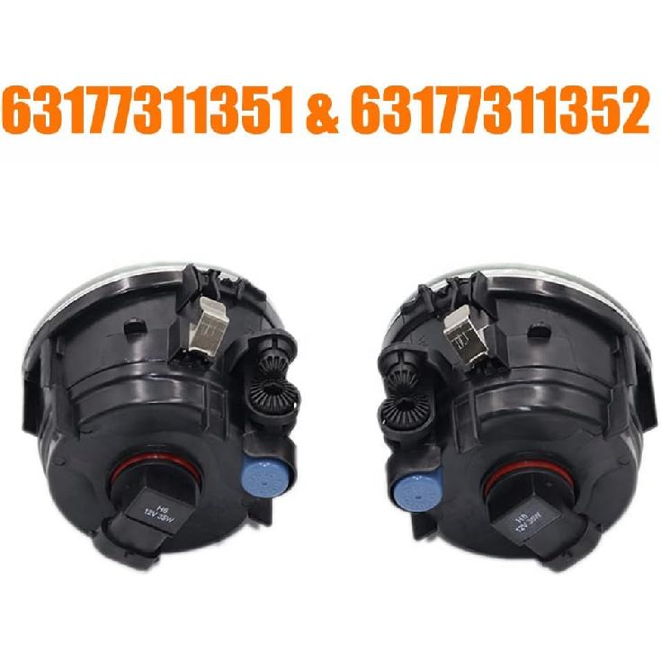 Car Front Left & Right Fog Lights with Halogen Lamp Fit for BMW X6 E71 E72 2012-2015 63177311351; 63177311352