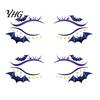 Waterproof Cosplay Makeup Transfers 2 Pairs Halloween Eye Tattoo Stickers, Temporary Face Decals with Quick Art for Novices Pumpkin Bat Spider
