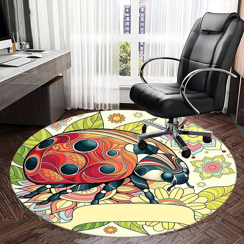 Colorful Ladybug Office Carpet Chair Mats, Home Decor, Sofa Rug, Office Carpet Gift for All Rooms1118169a