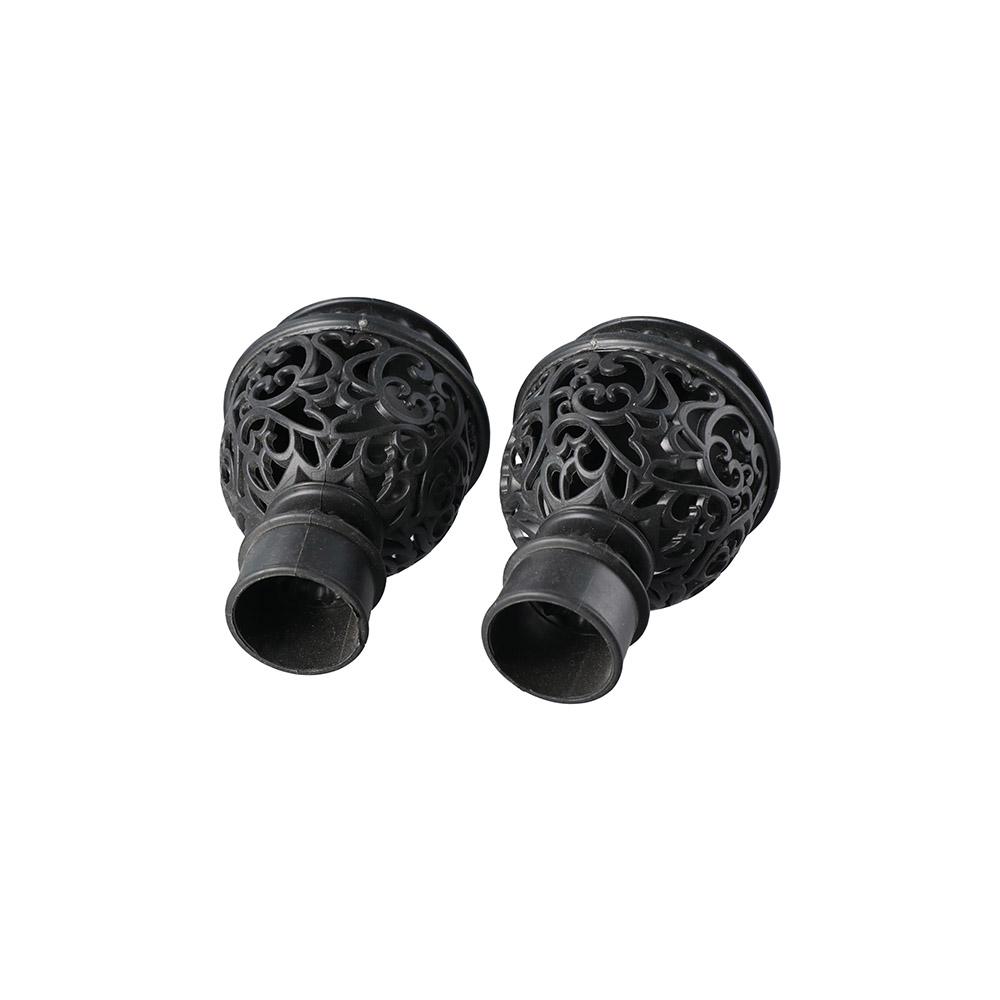 Durable Hollow Out Plastic Curtain Accessories Curtain Rod Head Drapery Rail Ends Curtain Rod Cap