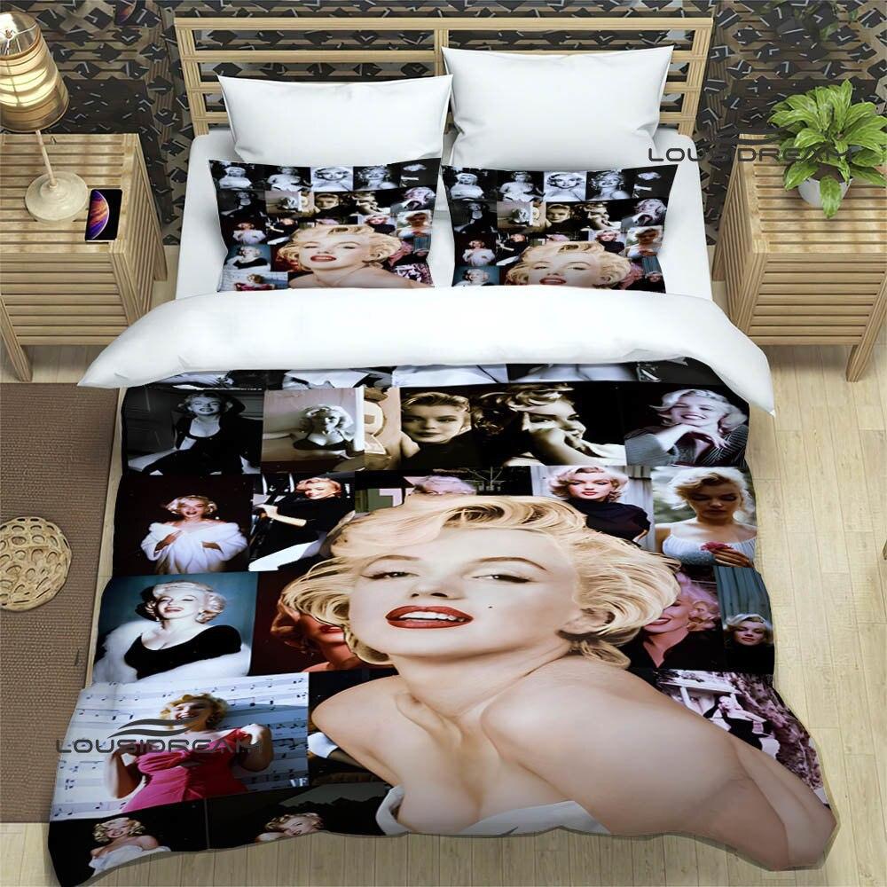 Three-Piece Marilyn Monroe Digital Printing Kit Bedding Home Textiles
