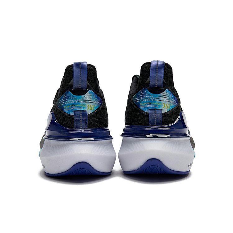 361 Cushioning Slip Resistant Abrasion Resistant Low Top Running Shoes Men's Black Blue 572112237-1