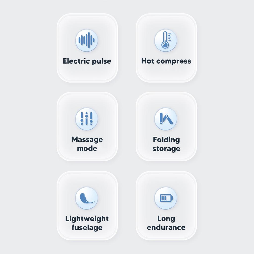 Electric Neck Massager Intelligent Neck Massage Instrument Cordless Massager for Neck Relax