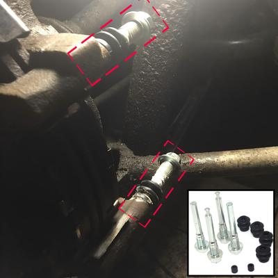 Rear Brake Caliper Cylinder Slider Guide Bolt Disc Repair Kit For Qashqai J10 2006 2008 2009 2010 2011 2012 2013 Dualis X-Trail T30/T31 Murano Z50 Z51