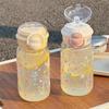 Plastic Straw Cup Transparent Clear Water Jugs Portable Travel Water Bottle