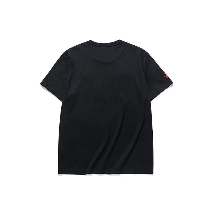 Anta National Flag Series Round Neck Casual Sports Short-Sleeved T-Shirt Unisex Tops Black 172030109-2