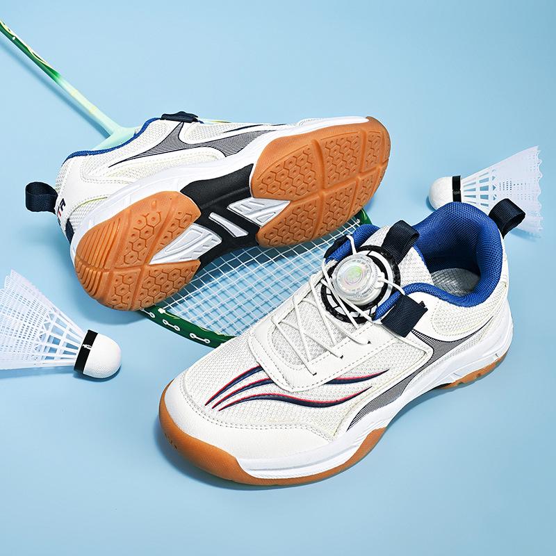 Autumn 2025 Kids' Sports Badminton Shoes with Rotating Buckle
