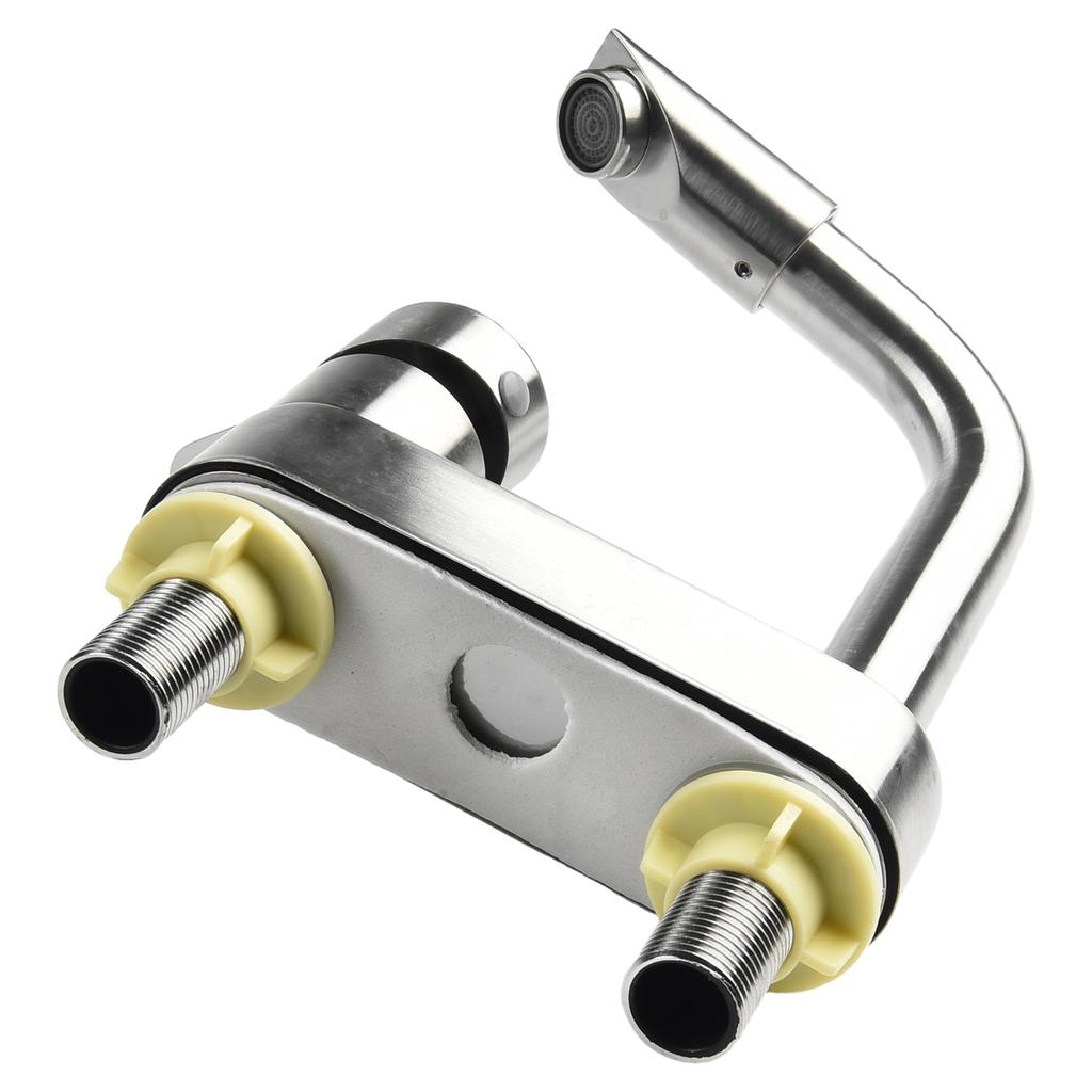 Easy To Clean Basin Faucet 2 Holes 304 Stainless Steel