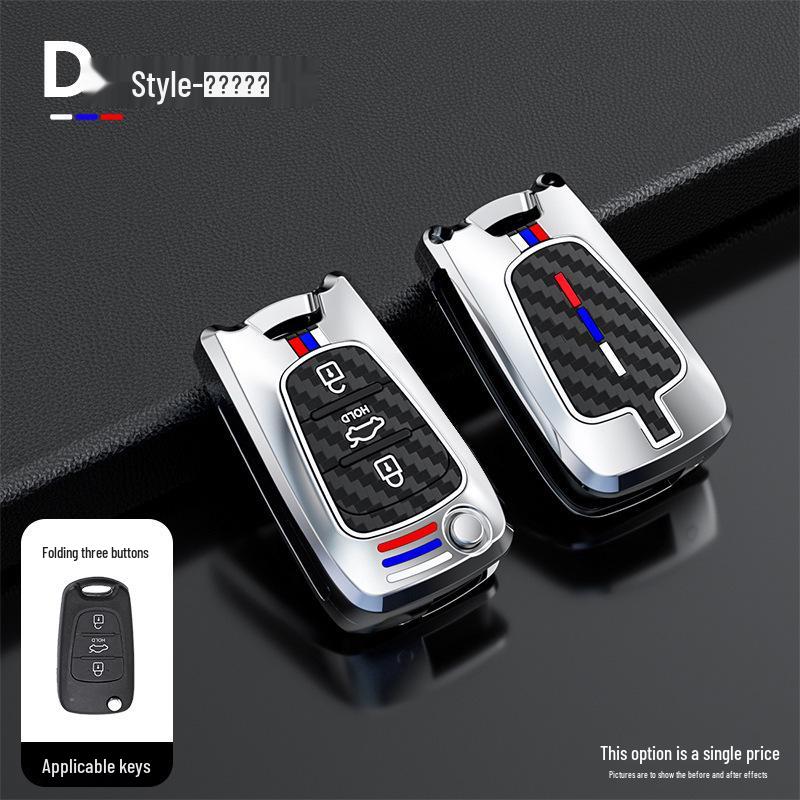 Kia K Series Key Case for K2, K3, Sportage, K4, and KXCROS - Men's Metal Shell with Buckle