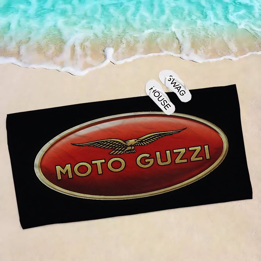 Moto G-Guzzi Motorcycle Logo Big Microfiber Beach Towels Quick Dry Towel Sand Beach Towels Pool Towel for Travel Swim Pool Yoga