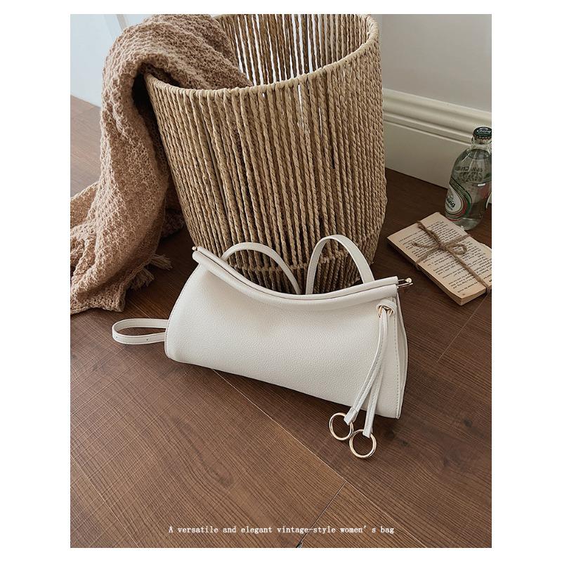 

Повседневная и простая маленькая сумка для поездок на работу, женская сумка через плечо, ретро-сумка на одно плечо под руку белый