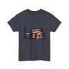 American Flag T-Shirt | Patriotic Memorial, Veteran Gift Silhouette Soldiers