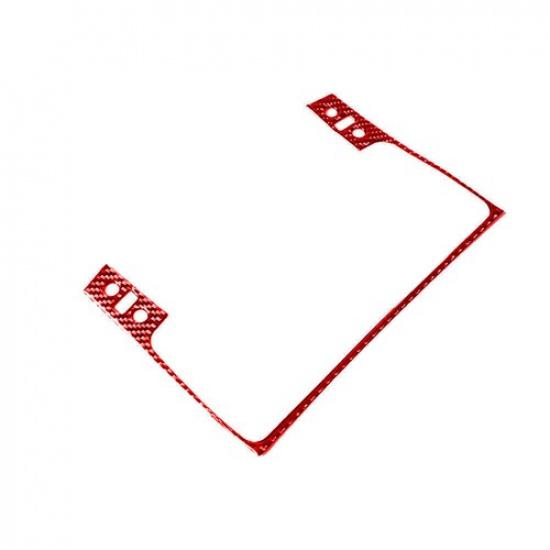 Red Carbon Fiber GPS Navigation Panel Cover Trim TypeB For Lexus IS250 2006-2012