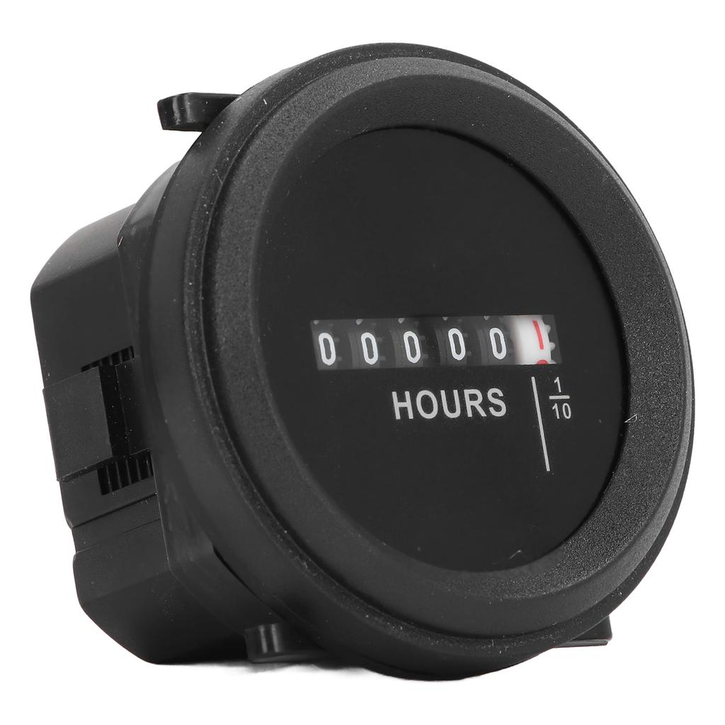 Round Hour Meter High Accuracy Quartz Mechanical Hour Meter for Engine Generator 6‑80VAC