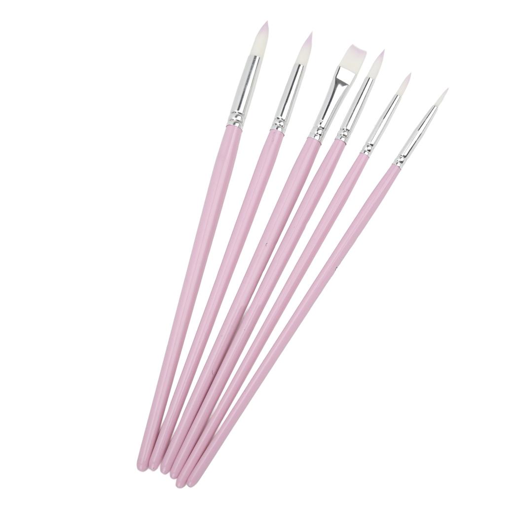 6Pcs Watercolor Brushes Multifunctional Easy Cleaning Wide Application Premium Material Durable Paintbrush SetHibiscus